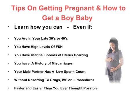 how to get pregnant with a boy baby